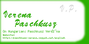 verena paschkusz business card